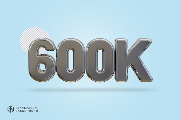 I social media da 600k come i follower eseguono il rendering 3d del testo