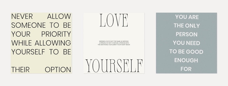 PSD i social media di instagram con un'estetica minimale pubblicano modelli di storie e citazioni psd