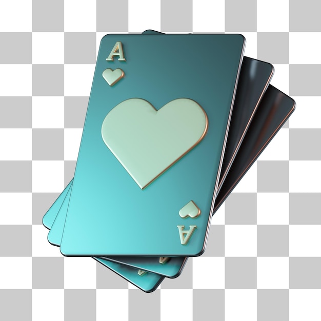 Icã de jogo de cartas 3D