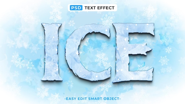 Ice 3d stile di testo modificabile