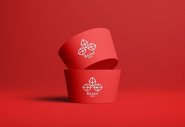 Ice cream cup mockup 2er-set