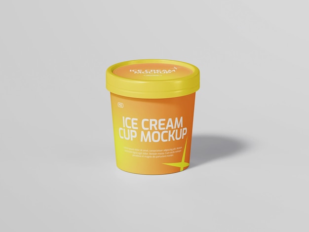 ice cream cup mockup template