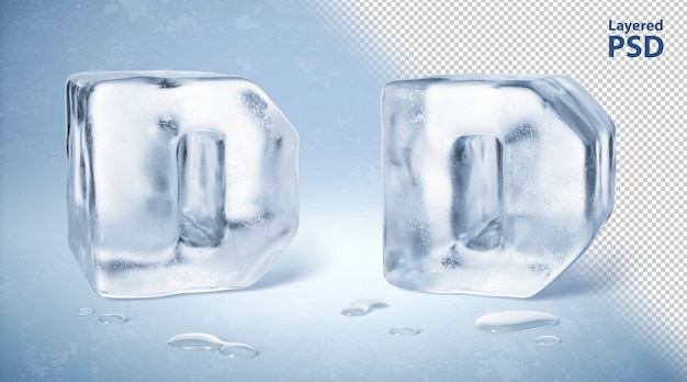 Ice Cube 3d Rendu Lettre D