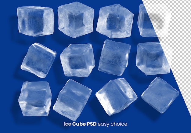 Ice cube psd es una colección de cubitos de hielo.