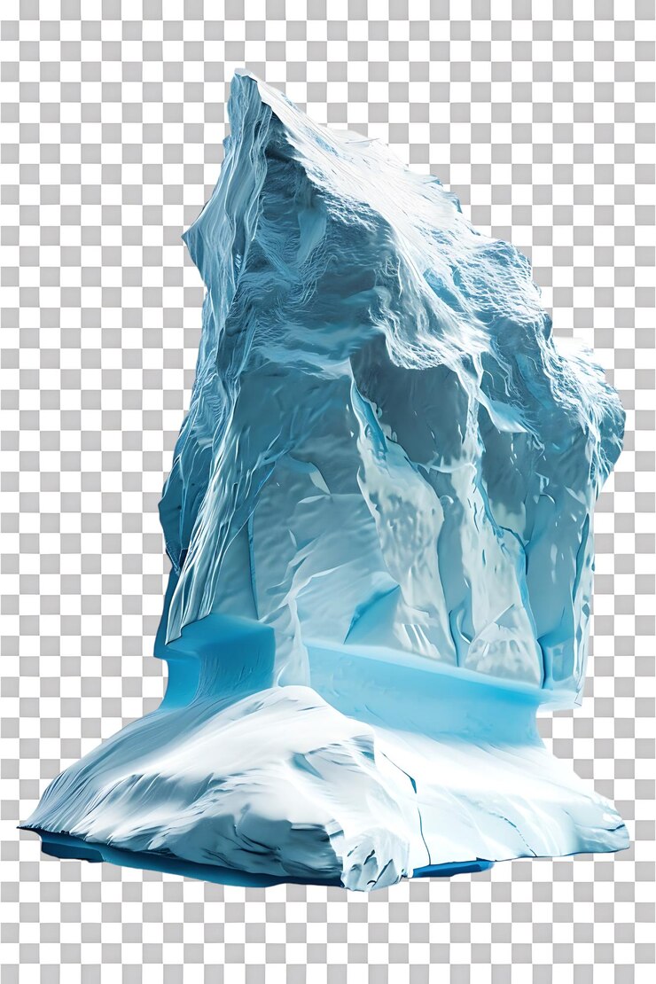 PSD iceberg aislado contra un fondo transparente