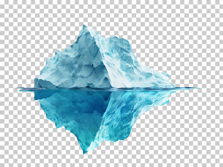 PSD iceberg aislado en un fondo transparente png psd