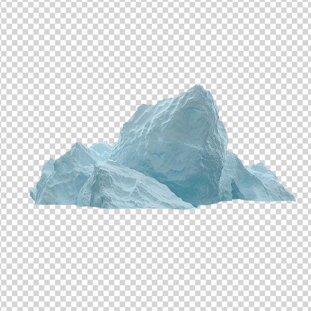 PSD iceberg azul aislado en un fondo transparente