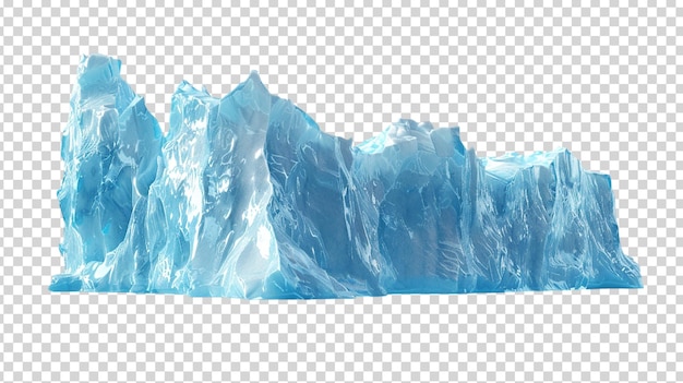 PSD iceberg azul isolado em fundo transparente
