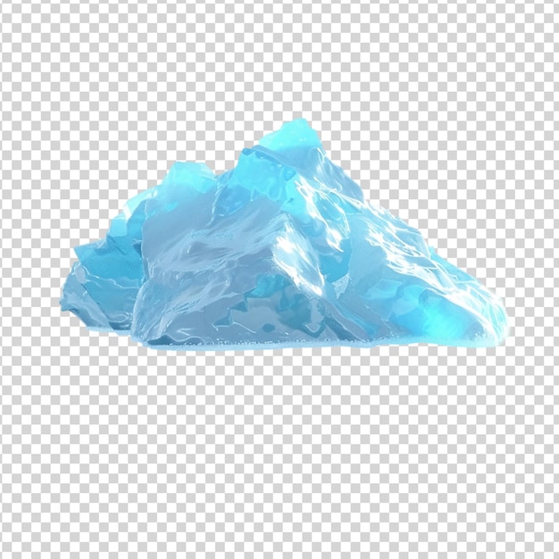 PSD un iceberg bleu isolé sur un fond transparent
