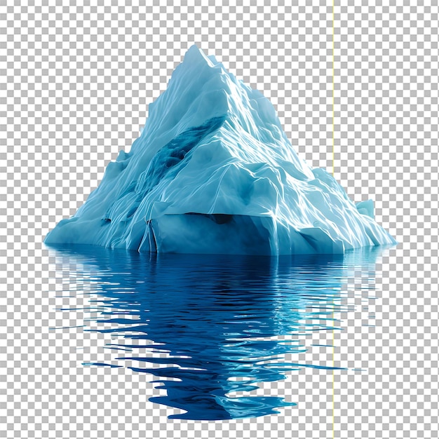 PSD iceberg em ia generativa de fundo transparente