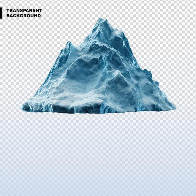 PSD un iceberg isolé sur un fond transparent