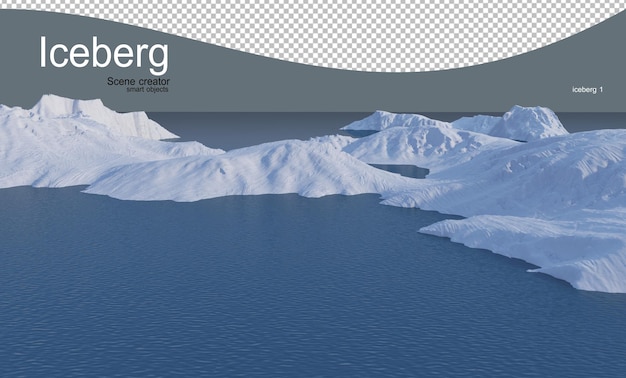 PSD icebergs de diverses formes