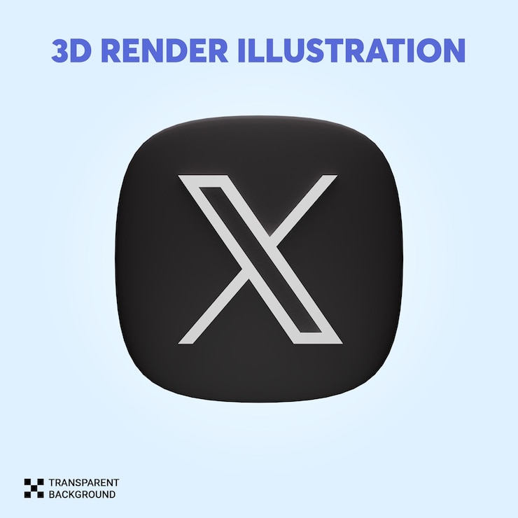 PSD icon 3d para aplicaciones de redes sociales