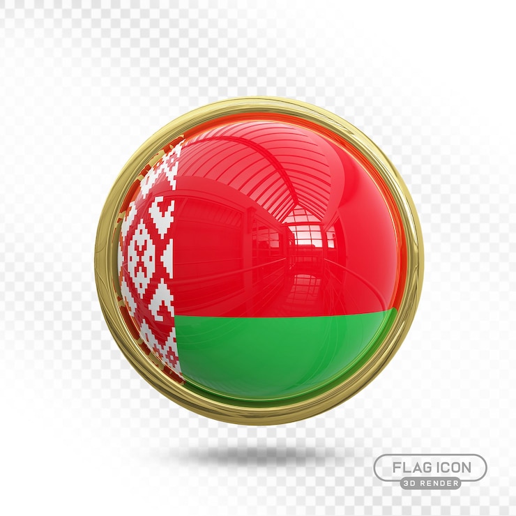 PSD icon 3d de la bandera de bielorrusia