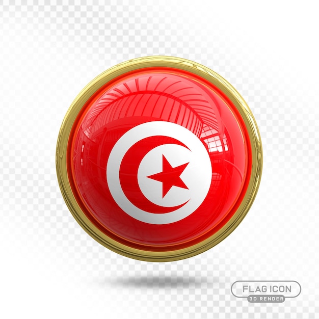 Icon 3D de la bandera de Túnez