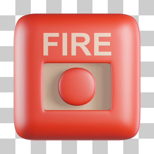 Icon 3D del botón de fuego