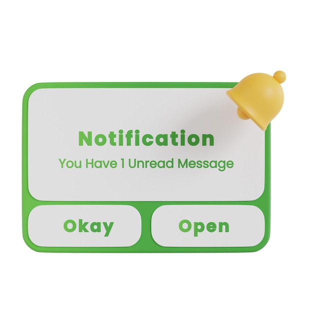 Icon 3D del botón de notificación