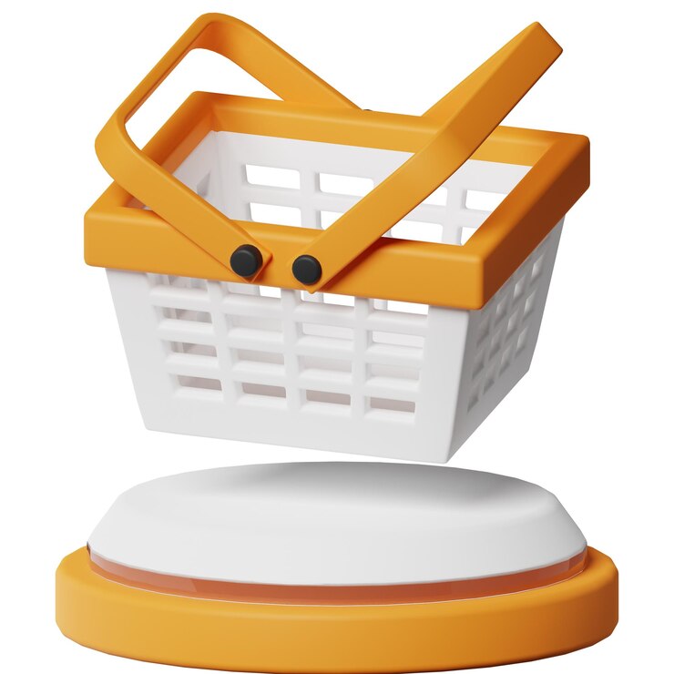 PSD icon 3d de la canasta de compras