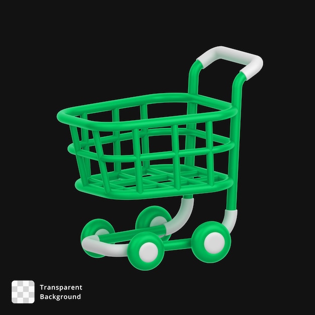 PSD icon 3d de un carrito de carretillas