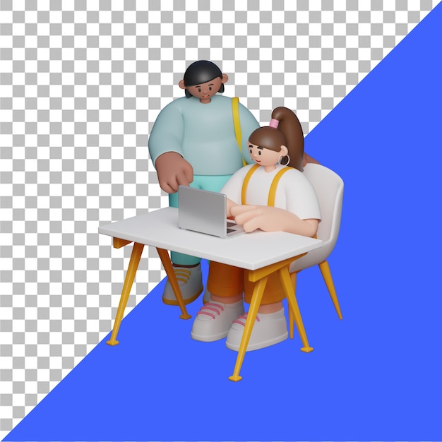 Icon 3D de Colaboración en Equipo