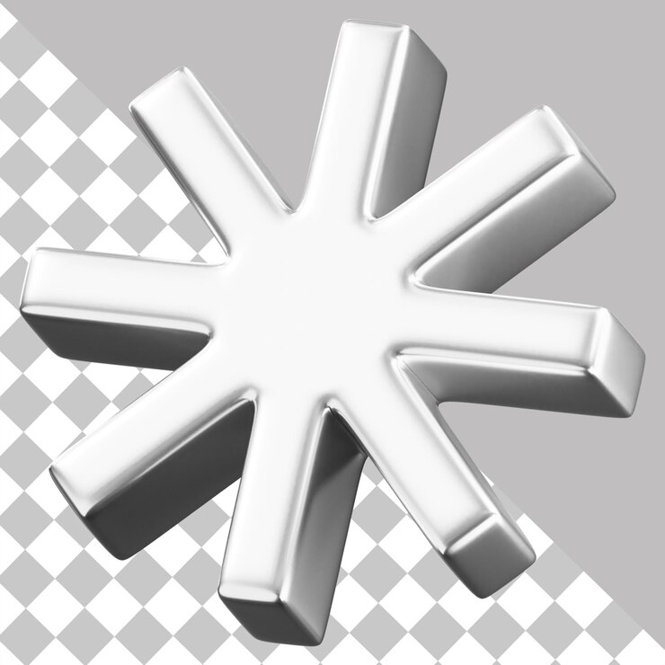 PSD icon 3d cromado elemento transparente y2k pacote de coleção de ativos