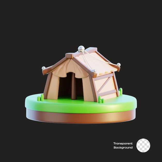 Icon 3D de Acessos de Jogo de Tenda Medieval