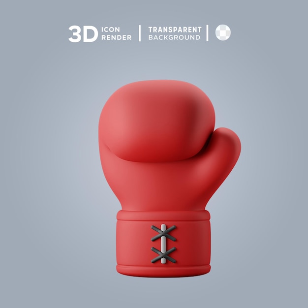 PSD icon 3d de luva de boxe ilustração