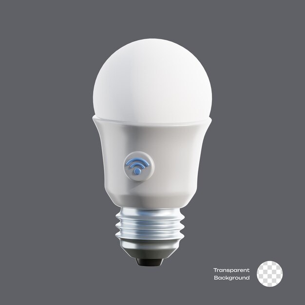 PSD icon 3d del dispositivo smart bulb smarthome