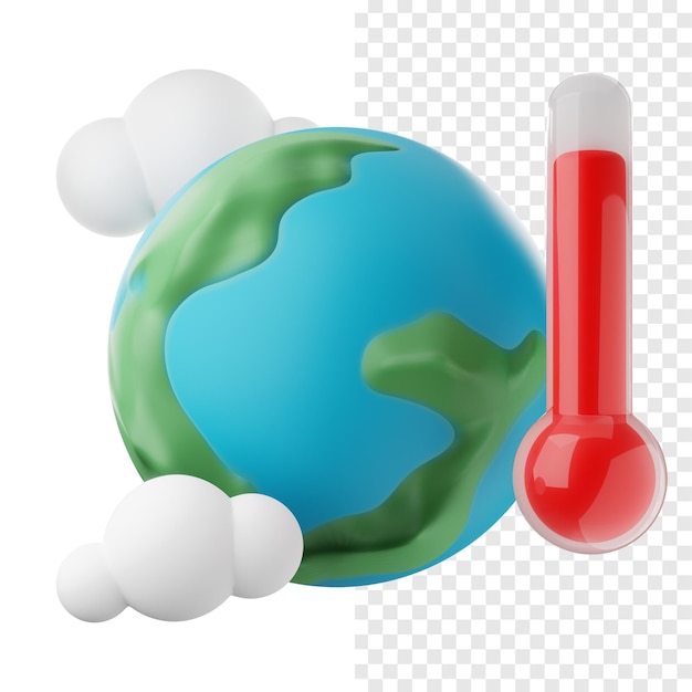 Icon 3D do Aquecimento Global