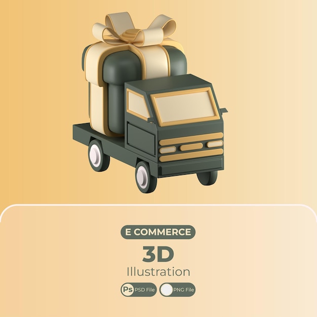 PSD icon 3d e commerce ilustración de sitio web portátil móvil