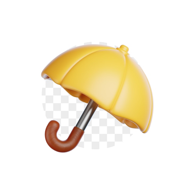 Icon 3D del elemento de otoño del paraguas