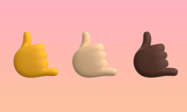 PSD icon 3d emoji diseño de gestos ilustración de la mano