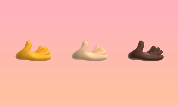 PSD icon 3d emoji diseño de gestos ilustración de la mano