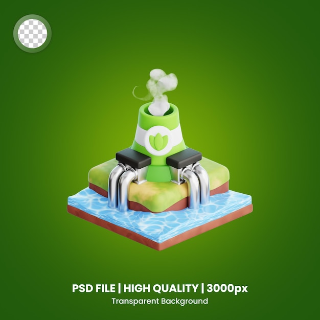 Icon 3D Energía geotérmica