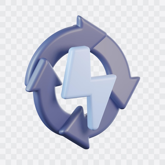 PSD icon 3d de energía renovable