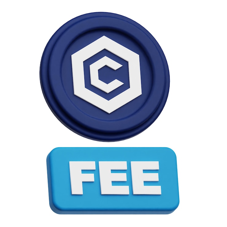 PSD icon 3d de la ficha criptográfica de cronos aislado en el fondo blanco