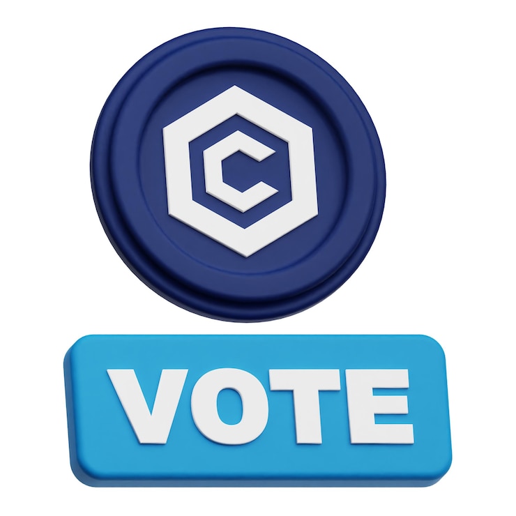 PSD icon 3d de la ficha criptográfica de cronos aislado en el fondo blanco