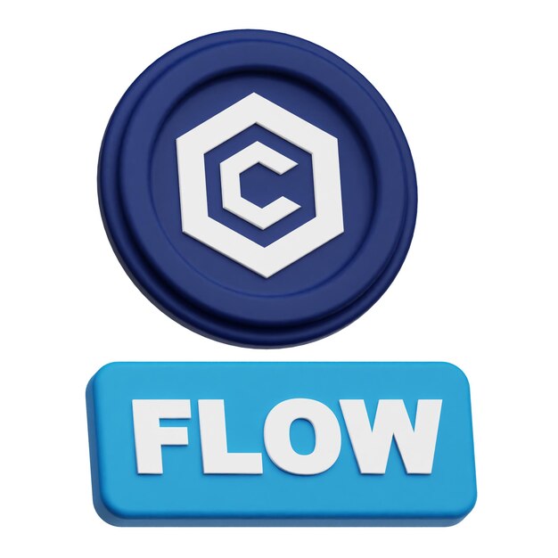 Icon 3D de la ficha criptográfica de cronos aislado en el fondo blanco