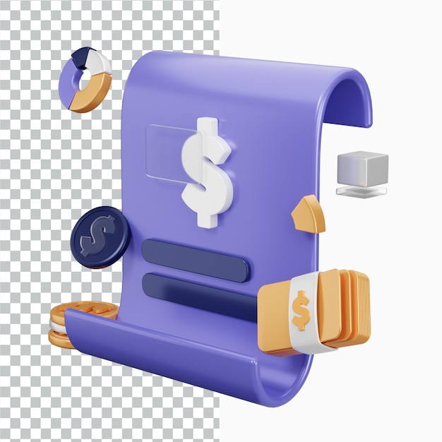 Icon 3D de finanzas Ilustración del diseño del conjunto