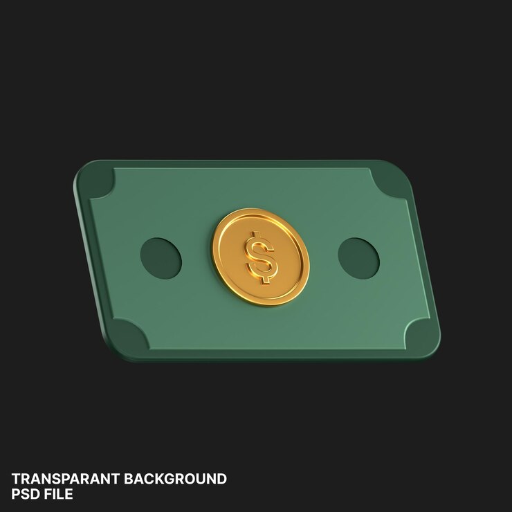 Icon 3D de las finanzas y la moneda