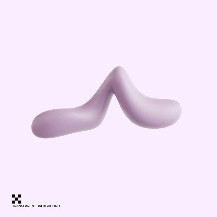 PSD icon 3d de formas fluidas pastel