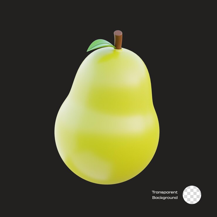 Icon 3D de la fruta de la pera