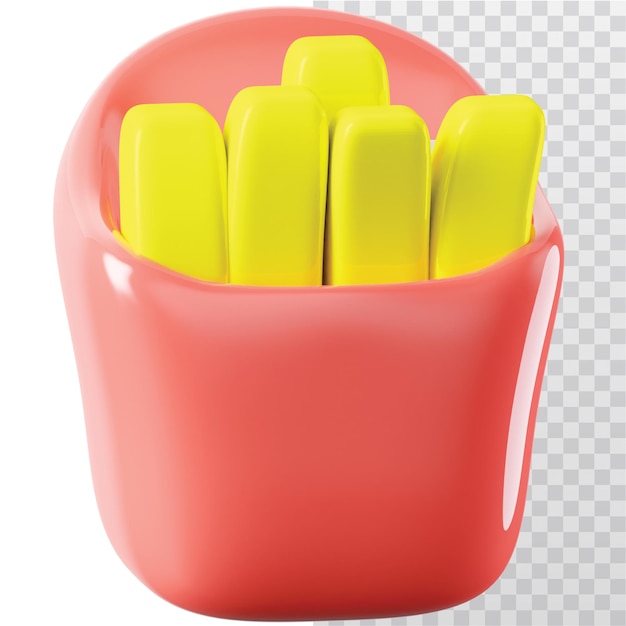 Icon 3d D'une Illustration De Frites