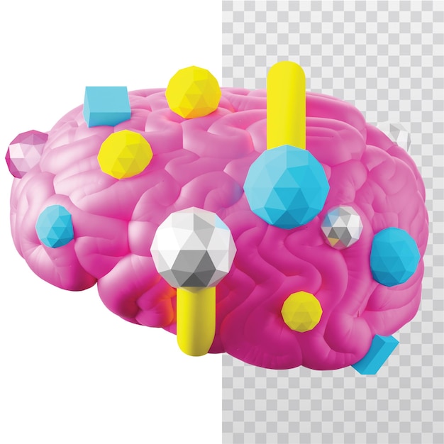 Icon 3D illustration de l'intelligence artificielle