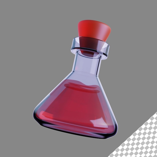 PSD icon 3d-illustration laborflasche kostenlose psd