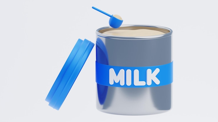 PSD icon 3d de la leche en polvo