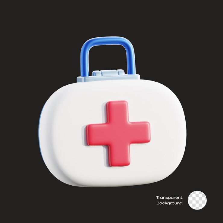 Icon 3D médico de la caja médica