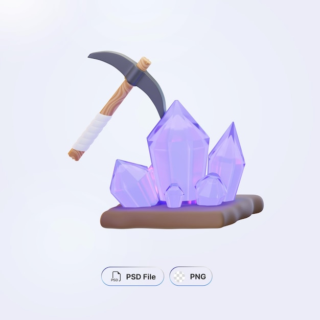 Icon 3D de la minería