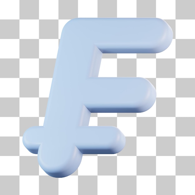 Icon 3D de la moneda del franco