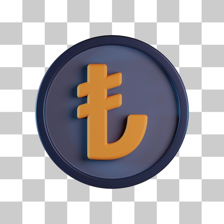 PSD icon 3d de la moneda de la lira